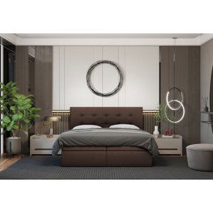 Expedo Čalouněná postel boxspring DOBLE 2 + topper, 160x200, enjoy 4