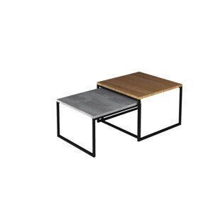 Expedo Konferenční stolek NEMO, 69x39x69, ořech Burgundia/beton
