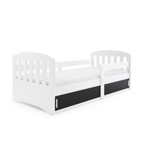Expedo Dětská postel CLASA + matrace, 80x160, bílá/černá