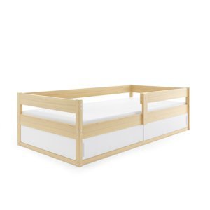 Expedo Dětská postel POGO + matrace, 80x160, borovice/bílá