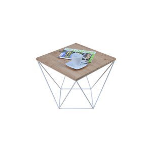 Expedo Konferenční stolek DAMA, 50x45x50, bílá/dub artisan