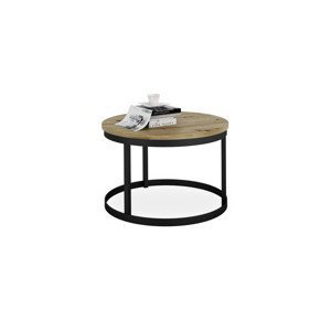 Expedo Konferenční stolek RINA, 55x36x55, černá/dub artisan