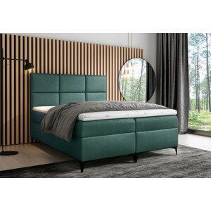 Expedo VÝPRODEJ Čalouněná postel boxspring GRETA + topper, 140x200, fancy 36