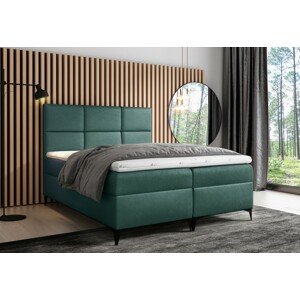 Expedo VÝPRODEJ Čalouněná postel boxspring GRETA + topper, 160x200, fancy 36