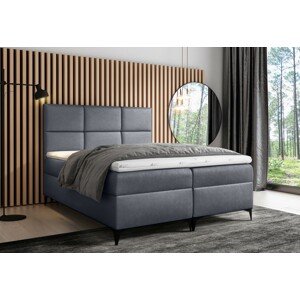 Expedo Čalouněná postel boxspring GRETA + topper, 160x200, fancy 90