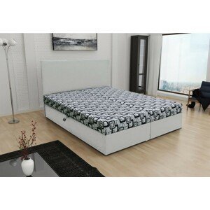 Expedo Manželská postel THOMAS včetně matrace, 180x200, Dolaro 511 bílý/Siena šedý