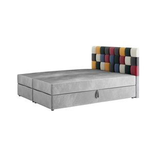 Expedo Čalouněná postel boxspring APPLE, 140x200, itaka 14/červená