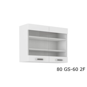 Expedo Kuchyňská skříňka horní prosklená EPSILON 80 GS-60 2F, 80x60x31, bílá