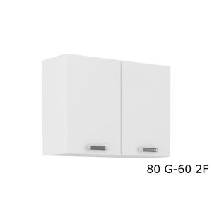 Expedo Kuchyňská skříňka horní dvoudveřová EPSILON 80 G-60 2F, 80x60x31, bílá