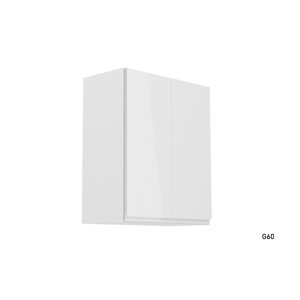 Expedo Kuchyňská skříňka horní dvoudveřová YARD G60, 60x72x32, bílá/šedá lesk