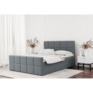 Expedo Čalouněná postel boxspring HANAMA + topper, 160x200, matt velvet 85