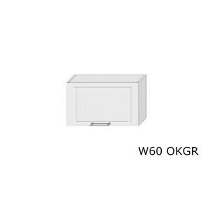 Expedo Kuchyňská skříňka horní OREIRO W60 OKGR, 60x36x28,8, popel/bílá lesk