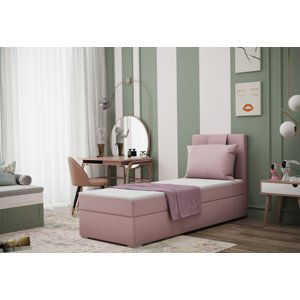 Expedo Čalouňěná postel boxspring MIRANDA + topper, 80x200, soro 61, levá