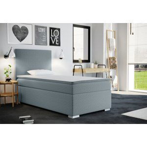 Expedo Čalouněná postel boxspring RENATA + topper, 70x200, sawana pik honey 72, levá