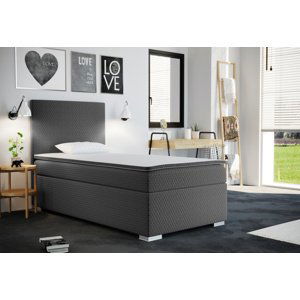 Expedo Čalouněná postel boxspring RENATA + topper, 90x200, sawana pik honey 05, pravá