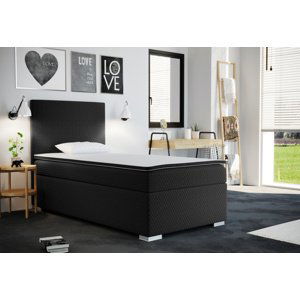 Expedo Čalouněná postel boxspring RENATA + topper, 90x200, sawana pik honey 14, pravá