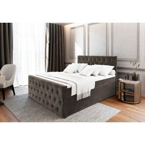 Expedo Čalouněná postel boxspring FENDI, 180x200, casablanca 8 + topper