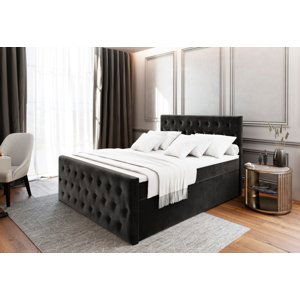 Expedo Čalouněná postel boxspring FENDI, 180x200, casablanca 16 + topper