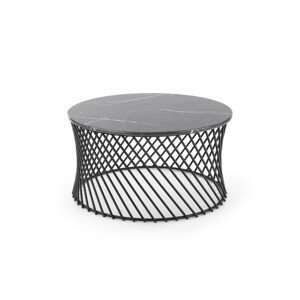 Expedo Konferenční stolek CORDEL, 80x42x80, šedý mramor/černá