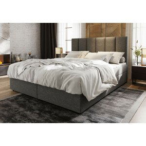 Expedo Čalouněná postel boxspring KARDI, 160x200, sawana 21