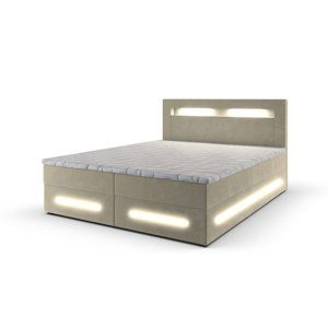 Expedo Čalouněná postel boxspring MINOR + topper, 180x200, monolith 02