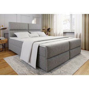 Expedo Čalouněná postel boxspring MILON + topper, 180x200, sawana 21