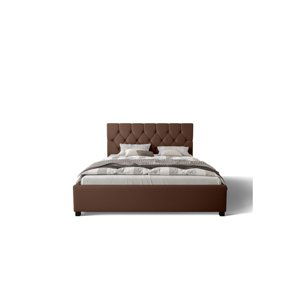 Expedo Čalouněná postel HILARY + matrace + rošt, 180x200, sioux brown