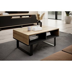 Expedo Konferenční stolek GALA, 90x40x50, dub artisan/černá