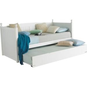 Bílá postel s přistýlkou GLAMIS