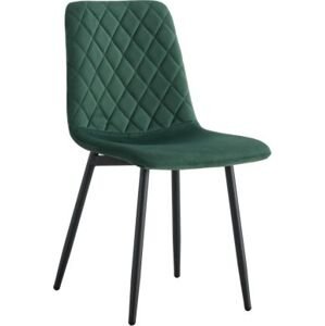 Jídelní židle Mia smaragdová Velvet látka