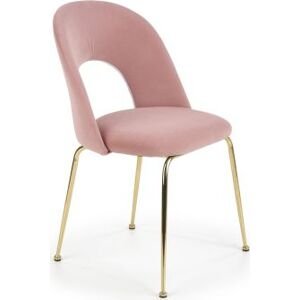 Růžová jídelní židle K385