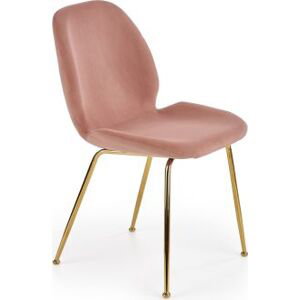 Růžová jídelní židle K381