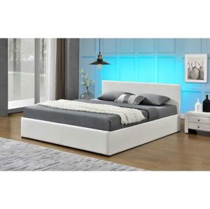 Bílá manželská postel JADA NEW 160x200 cm