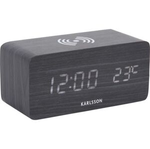 LED budík - hodiny 5933BK Karlsson s nabíjením 15cm