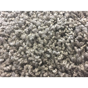 Kusový koberec Color Shaggy šedý Kulatý průměr 67 cm