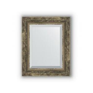 Zrcadlo s fazetou, staré dřevo s krouceným detailem