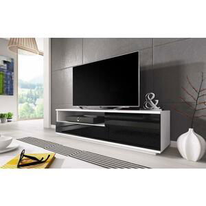 Televizní stolek Muza bílá-černý lesk