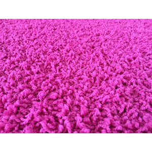 Kusový koberec Color Shaggy růžový Kytka 120 cm průměr