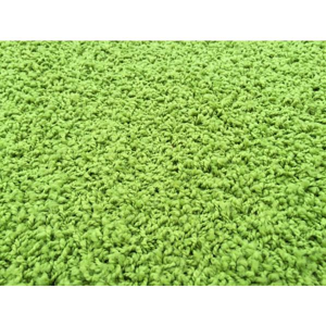 Kusový koberec Color Shaggy zelený Kytka 120 cm průměr