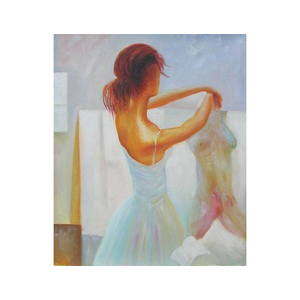 Obraz - Oblíkající se baletka 