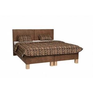 Čalouněná postel Duobed bez přehozu a polštářků, 180x200 cm, Panter, nožky dřevo, Gora 4-Preston 24