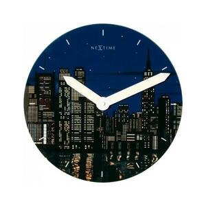 Designové nástěnné luminescenční hodiny 8819 Nextime New York 30cm