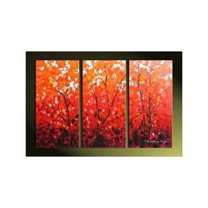 Vícedílné obrazy - Červené stromy