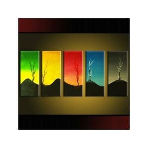 Vícedílné obrazy - Stromy v barvách