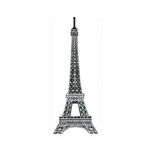 Samolepící dekorace Eiffelova věž, černý lesk II. jakost