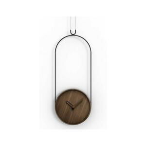 Designové nástěnné hodiny Nomon Colgante Walnut Black 90cm