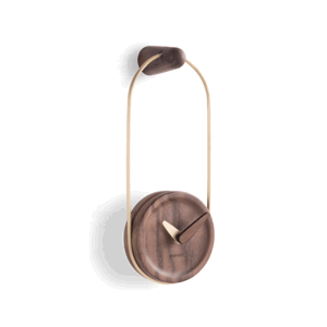 Designové nástěnné hodiny Nomon Eslabon GO walnut small 26cm