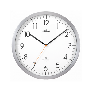 Nástěnné hodiny AT4382-4 stříbrné řízené signálem DCF