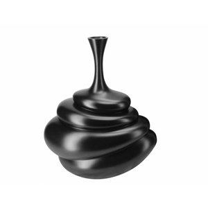 Dekorační váza (23,5x41x50cm), matná černá