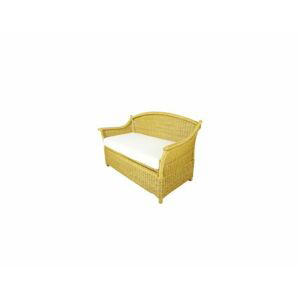 Ratanová lavice s úložným prostorem - světlý med